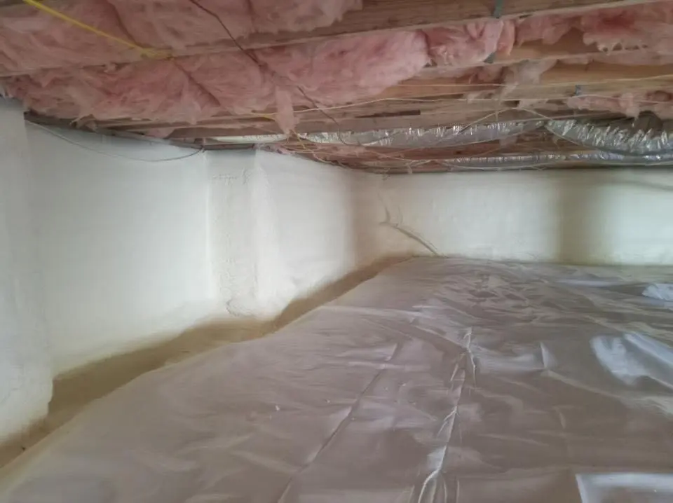 Crawl space encapsulation with closed-cell spray foam for Attic Insulation in Yorba Linda